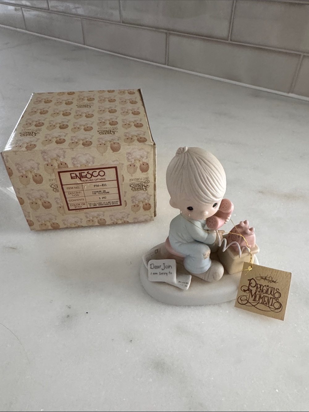 Enesco Precious Moments Figurine - Hello Lord It’s Me